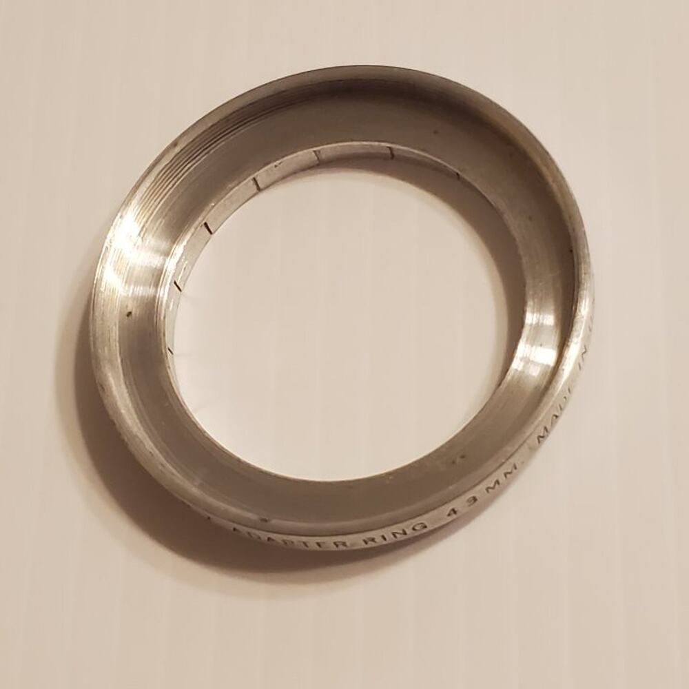 Tiffen series #7 43mm adapter ring. Made in USA. Pre-owned
